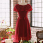 Fashion  Save Wine Red Chiffon Short Simple Wedding Party Dress, Dark Red Bridesmaid Dresses    S2888