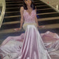 Sexy Mermaid Party Dress, Pink Prom Evening Dress         S3744