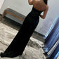 Sheath Sweetheart Long Satin Prom Dress with Slit      S3504