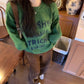 embroidered sweater round neck long-sleeved sweater top     S4780