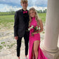 Mermaid Long Hot Pink Prom Dresses With Slit      S3927