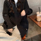 sweater cardigan double zipper long-sleeved sweater jacket     S4776