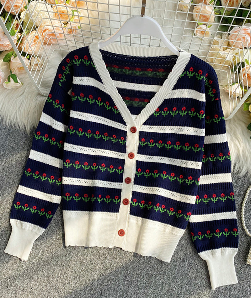 Sweet Cardigan Long Sleeve Sweater      S4370