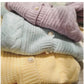 Sweater jacket women's chic soft long-sleeved knitted cardigan top      S4841