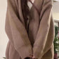 V-neck sweater cardigan women's coat spring loose knitwear top   S3393