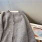 Solid Color Zipper Sweater Jacket Women's New Short Knitted Cardigan     S4858