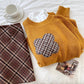 soft round neck chic long-sleeved sweater   S4736