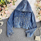 New Denim Jacket Women's Jacket Long Sleeve Top     S4130