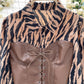 hot girl style print shirt for women long-sleeved  short top     S4614