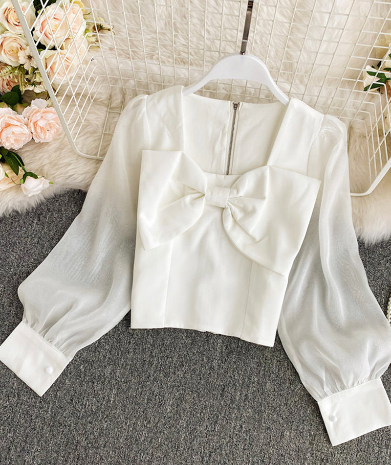 Cute Bow Top      S4393