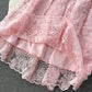 lace puff sleeve shirt two-piece     S4569