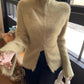 Simple and stylish double zipper sweater long-sleeved sweater jacket     S4784