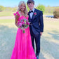 A-Line Long Hot Pink Prom Dresses       S3926