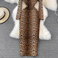 sexy leopard print for women long-sleeved long skirt     S3888