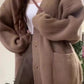 V-neck sweater cardigan women's coat spring loose knitwear top   S3393