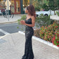Sexy Black Mermaid Long Prom Dress        S3536
