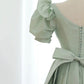 satin short A line prom dress party dress     S3239