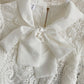 White Hollow Lace Top     S4389