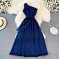 Sexy A-line dress elegant long skirt     S4310