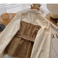 New Korean retro slim waist closed fake two-piece top      S2532