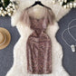 elegant sequin dress women's dress     S4654