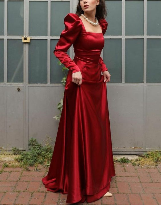 Red prom dress, formal dresses, Red party dress     S2864