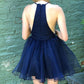 Cute Short Hot Halter Homecoming Dress    S3096