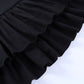 Lace Up High Waist Ruffled Skirt Black      S2816