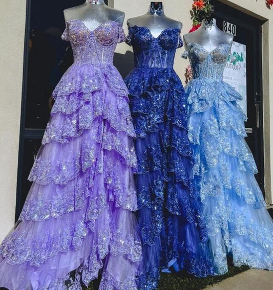 2023 Lace Long Prom Dress, Wedding Dress       S3221