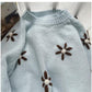 embroidered round neck sweater for women        S4825