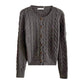 embroidered knitted cardigan round neck long-sleeved sweater jacket     S4711