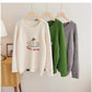 Sweet embroidered round neck sweater for women round neck sweater    S4829