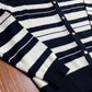 New soft knitted cardigan for women fashionable black top striped Korean style simple sweater jacket    S3392