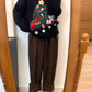 Christmas tree sweater design knitted top     S4737