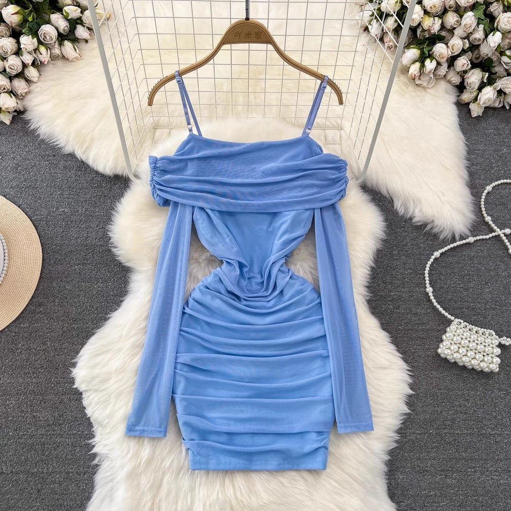 Sexy off-shoulder strapless dress for women     S4015