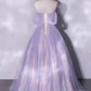 Purple A-Line Tulle Sequin Long Prom Dress, Purple Sequin Long Formal Dress     S3200