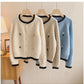 round neck sweater jacket for women knitted cardigan      S4815