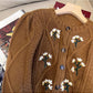 embroidered sweater jacket for women knitted cardigan    S4837