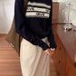 chic simple long-sleeved round neck short knit sweater     S4779