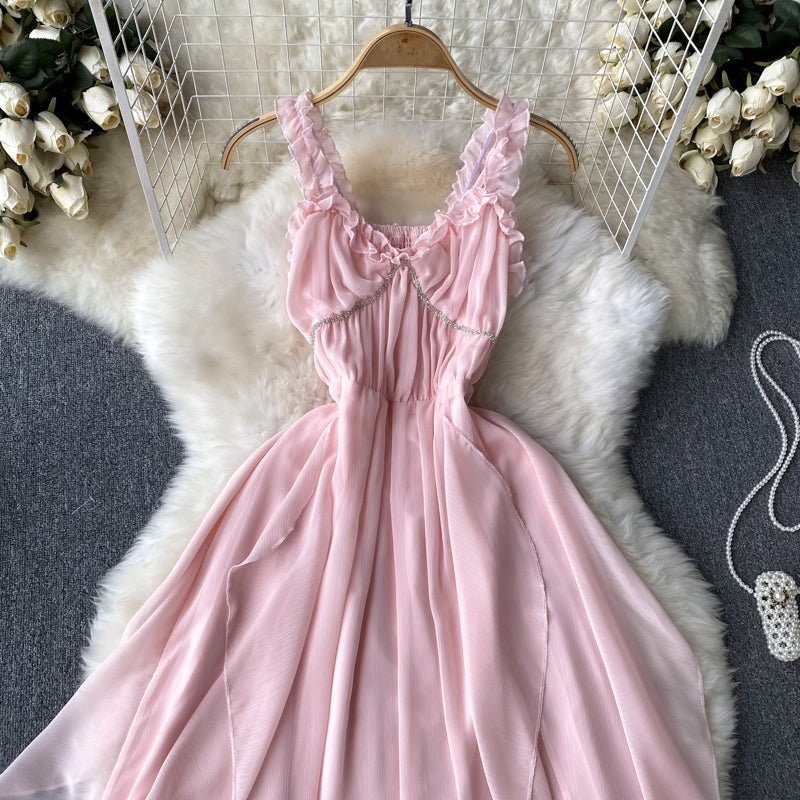 Pink A-line Fashion Dress         S4408