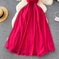 suspender dress for women pleated design long skirt     S4581