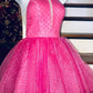 Cute Short Hot Halter Homecoming Dress    S3096