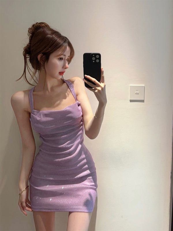 Sexy Purple Sheath Backless Short Homecoming Dresses,Short Prom Dresses     S2833