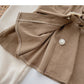 New Korean retro slim waist closed fake two-piece top      S2532
