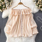 design ruffled shirt for women new pleated long-sleeved top     S4211