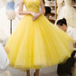 Tulle Beads Short Prom Dress, Puffy Homecoming Dress          S3016