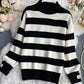 Simple Stripe Long Sleeve Sweater       S4381