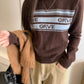 chic simple long-sleeved round neck short knit sweater     S4779