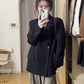 Black suit jacket for women oversize design       S3475