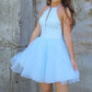 Cute Short Hot Halter Homecoming Dress    S3096